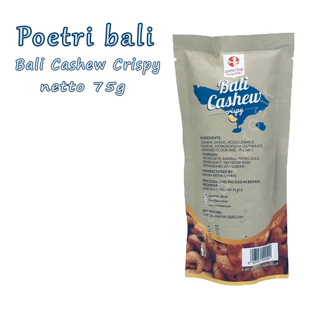 Kacang Bali * Poetri bali * Bali Cashew Crispy * 75g