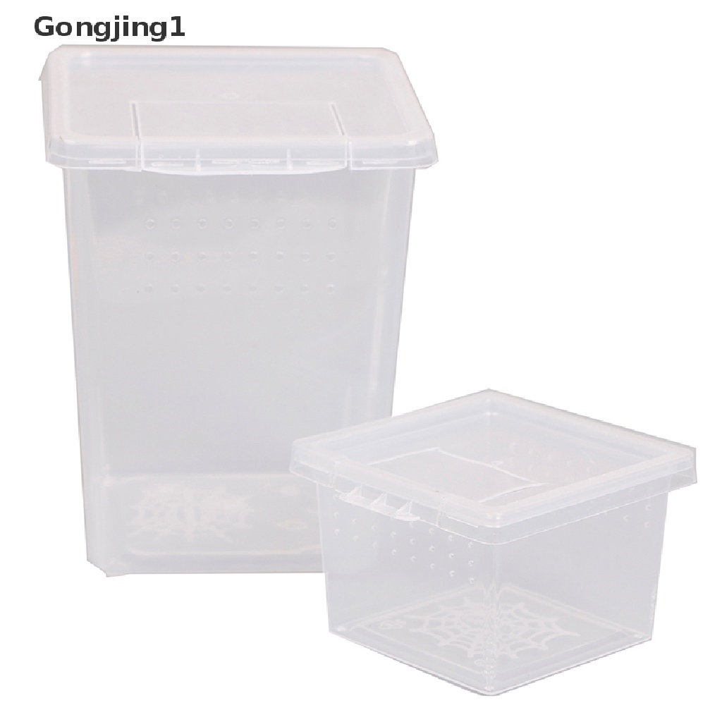 Gongjing1 Kotak Wadah Makanan Serangga Laba-Laba Bahan Plastik