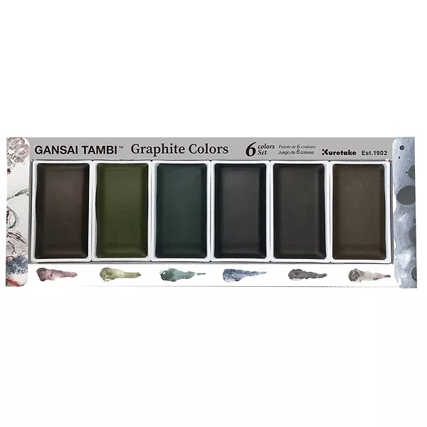 

ZIG KURETAKE Gansai Tambi Graphite Set 6 Colors MC20GR/6V