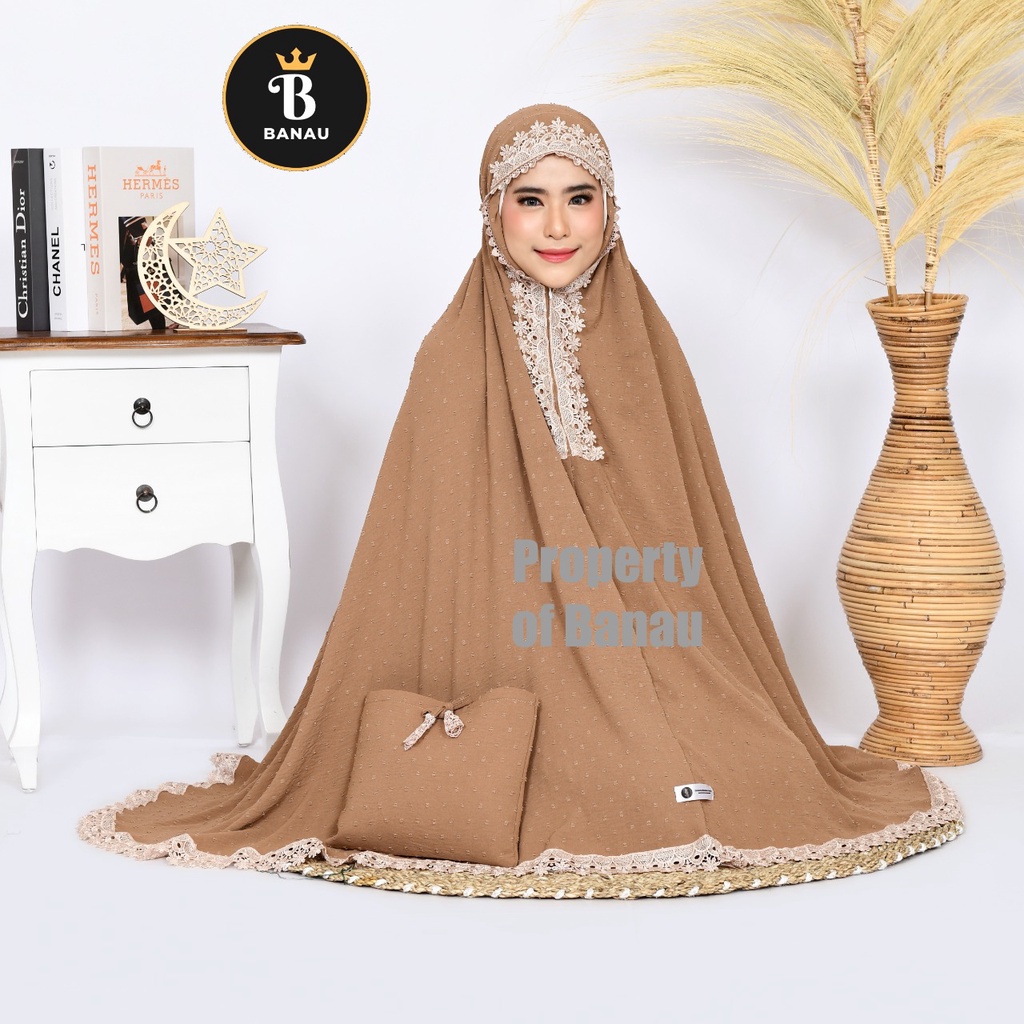 Banau - Mukena Dewasa Aminah Terbaru Adem Crinkel