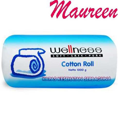 ✨BISA COD✨ Cotton Roll 1000 gr Wellness Kapas Gulung 1kg Kapas Pembalut Absorben TERBATAS Kode