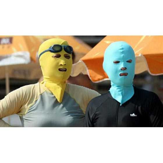 Terbaru ! Facekini Topi Topeng Renang Full Face Sun Block