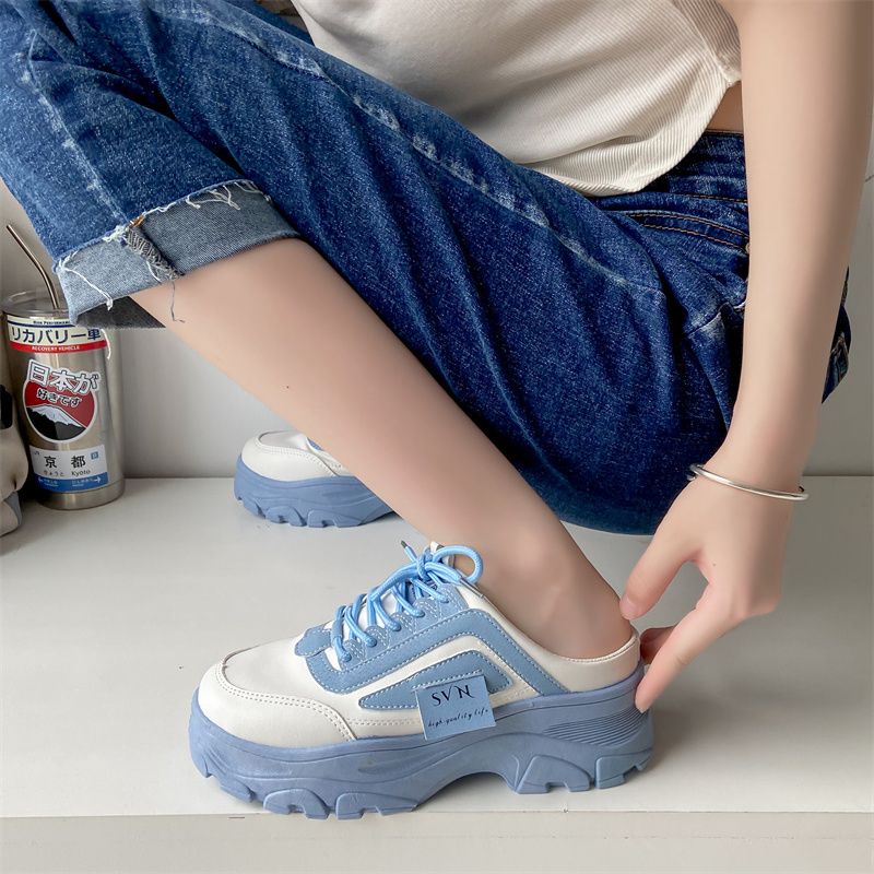 [GROSIR][COD] SEVEN_DAY SEPATU SNEAKERS WANITA KOREA IMPORT SPORT SHOES BIRU H-965