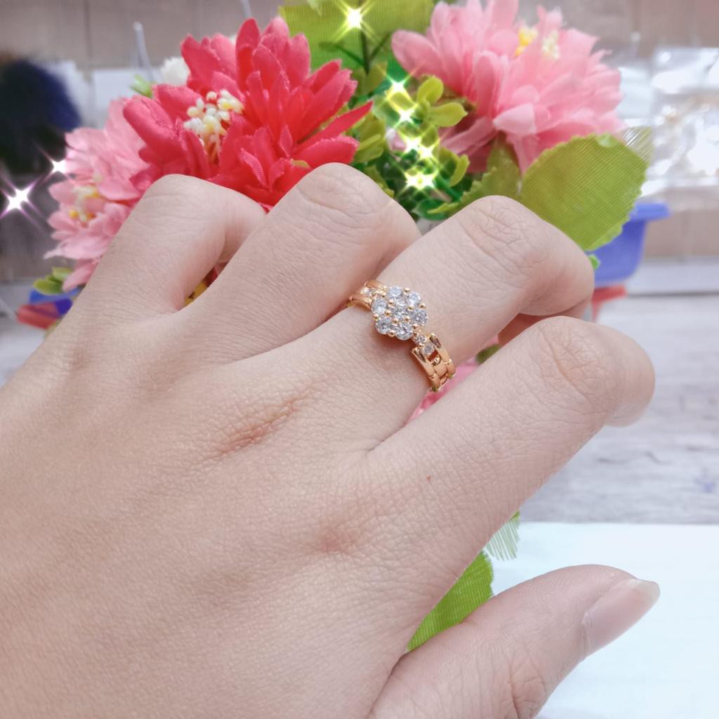 Kenten Acc - Cincin Emas Permata Perhiasan Wanita Fashion Harian / Cincin Dewasa C-23