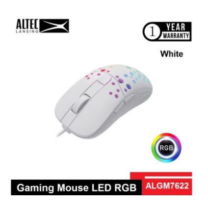 Mouse gaming altec lansing wired usb 2.0 8000dpi optical 6d rgb for pc laptop algm7622 algm-7622