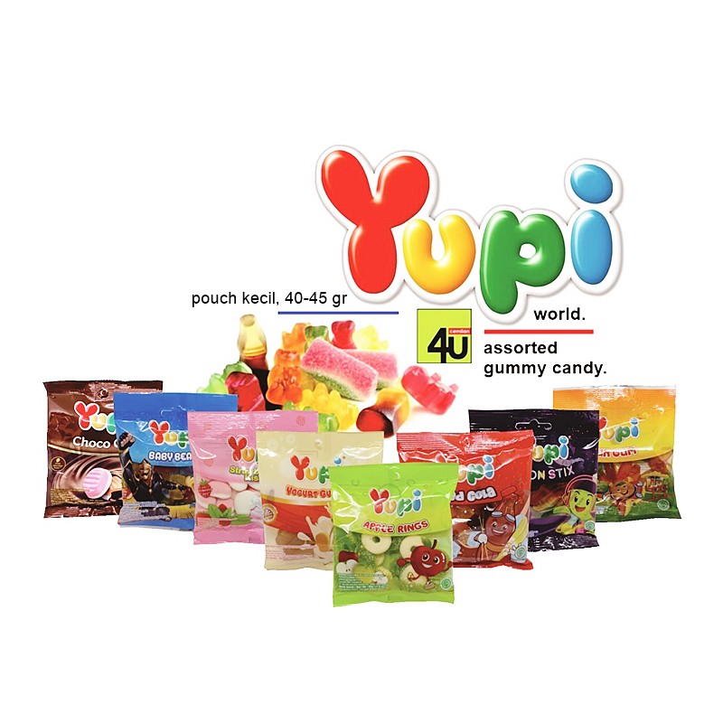 

YUPI - Gummy Candy Kemasan Zak KECIL 40-45gr