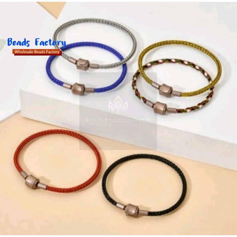 Gelang Tali Kawat Wire Rope Anti Air Untuk Chram Liontin Emas