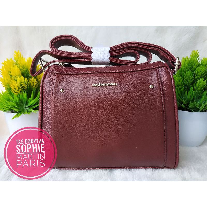 DONITHA BAG TAS SELWMPANG WANITA SOPHIE MARTIN  TAS WANITA SOPHIE PARIS ORIGINAL TAS SELAMPANG MERAH