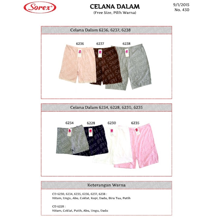 Hotpants / Celana Pendek Wanita Sorex 6238