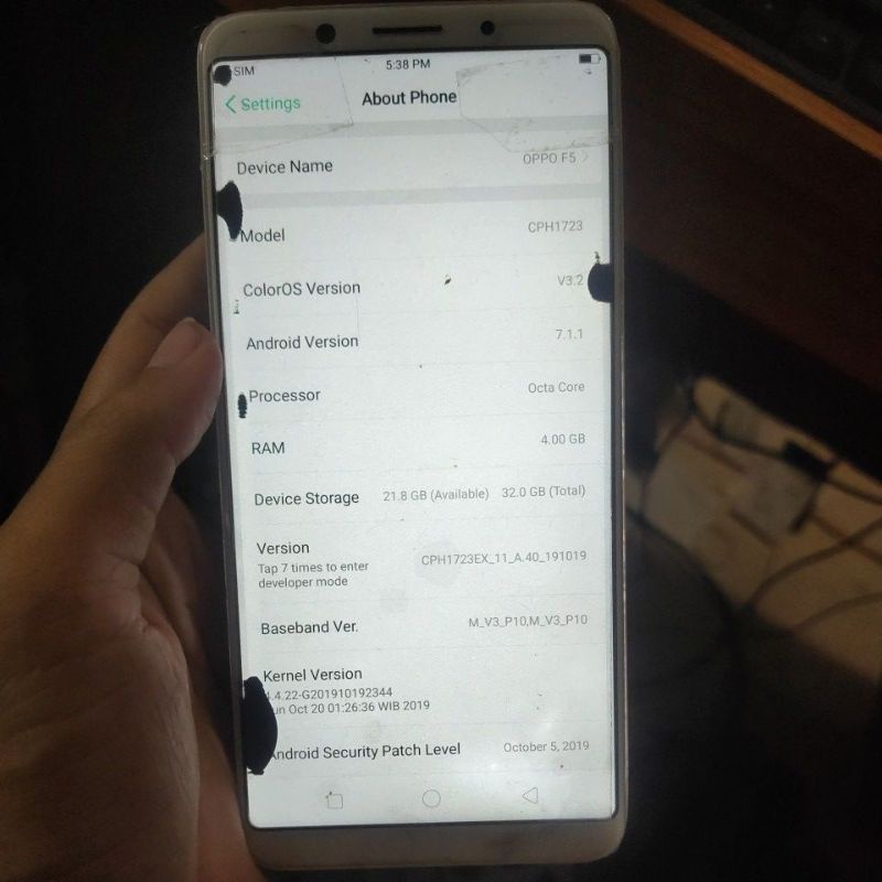 mesin oppo f5 ram 4/32