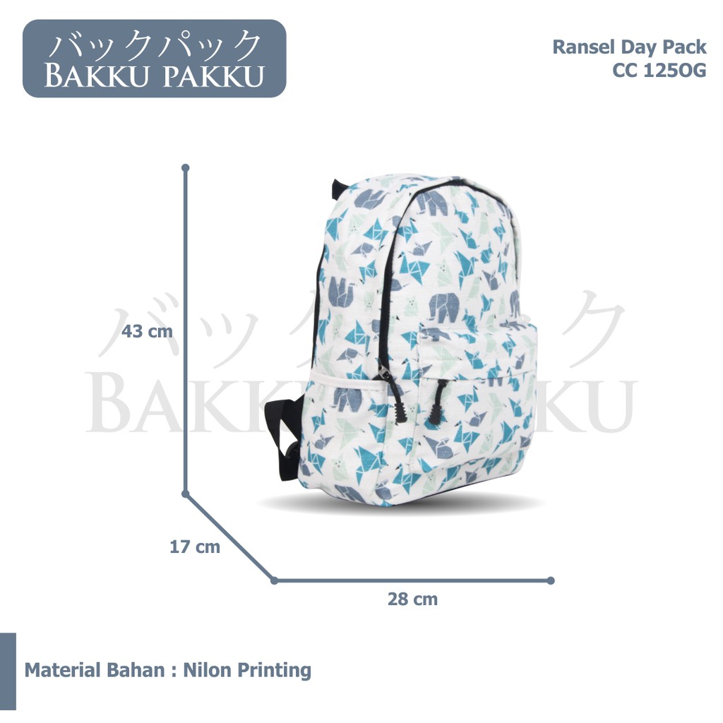 [KLIKTAS] Tas ransel perempuan laptop 15 inch import backpack gendong sekolah kuliah korea sablon