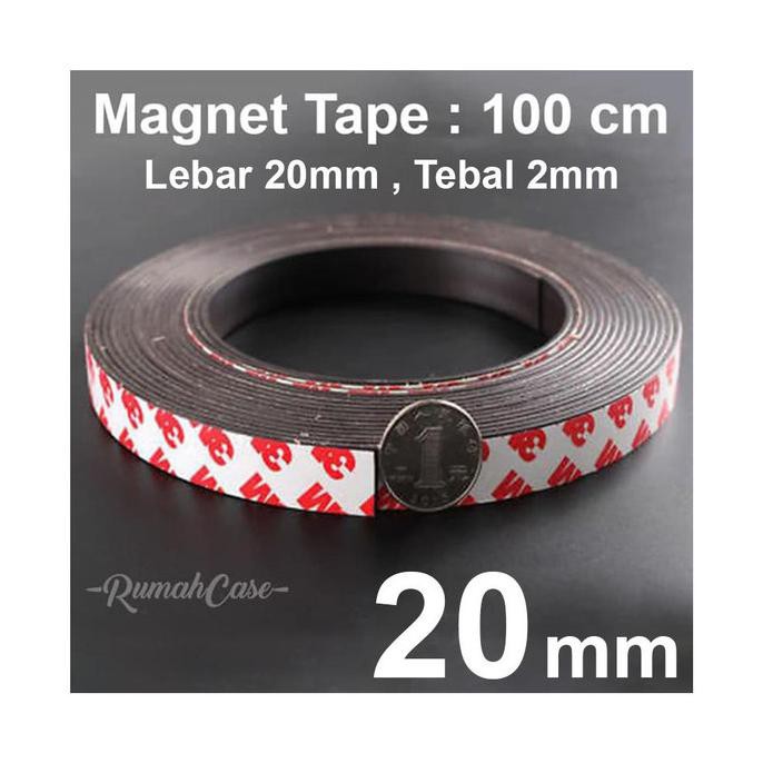 

Ai923 Magnet Tape Lebar 20Mm Per 1 Meter Double Tape 3M Magnetic Strip Termurah
