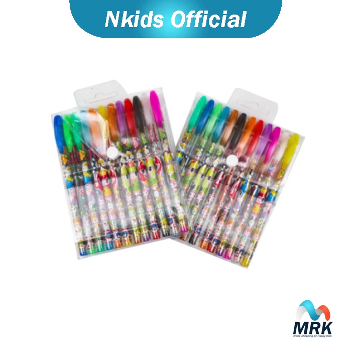 

12 PCS Pulpen Glitter Fancy Lucu Anak Perempuan