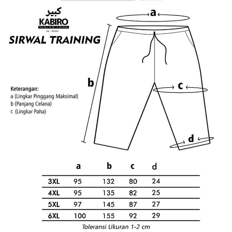 SIRWAL TRAINING KABIRO SIRWAL BIG SIZE CELANA PRIA BIG CELANA DEWASA BIG