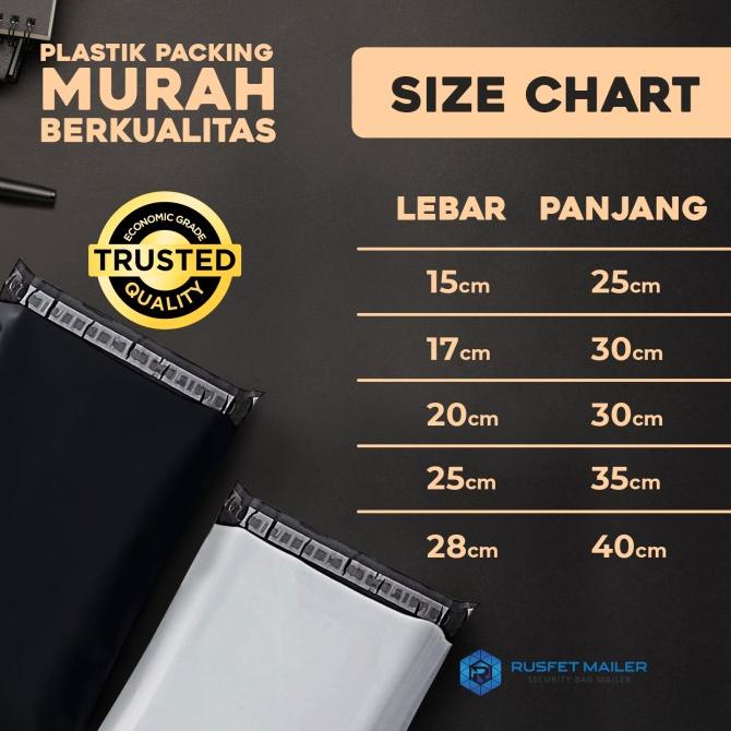 

Amplop Plastik Polymailer Black White - Rusfet 28 X 40