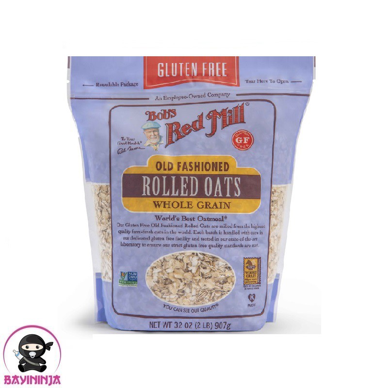 

BOBS RED MILL Gluten Free Old Fashioned Rolled Oats Whole Grain 907 g