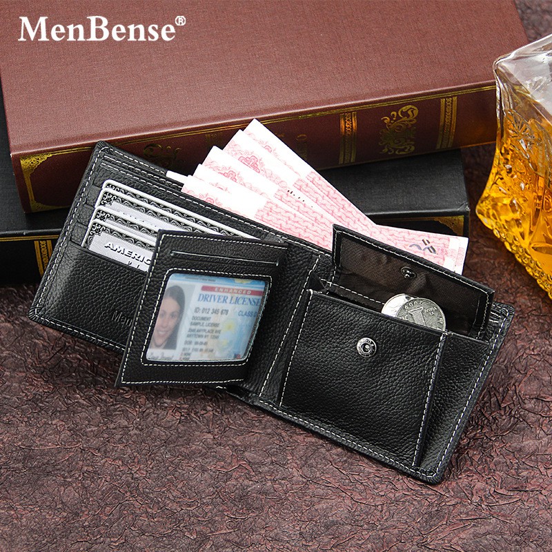 [ORIGINAL] MenBense Dompet Lipat Kulit Sapi Pria Import Men’s Wallet Cowhide Genuine Leather