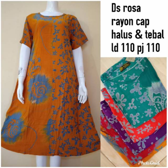 Daster Rosa Batik Rayon Cap Daster Nyaman bahan Adem bisa dipakai Sehari hari buat Tidur