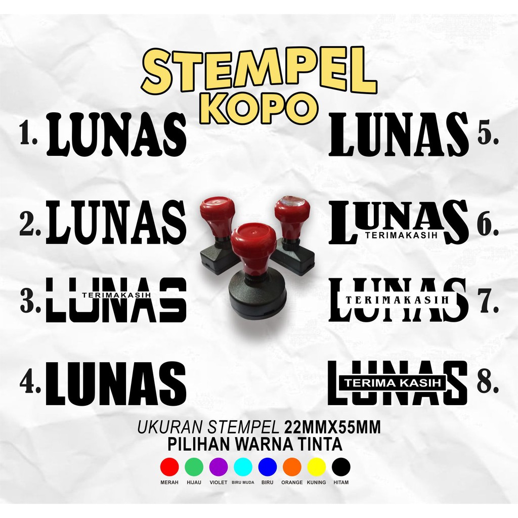 

Stempel Lunas / Bikin stempel lunas / Stempel Flash