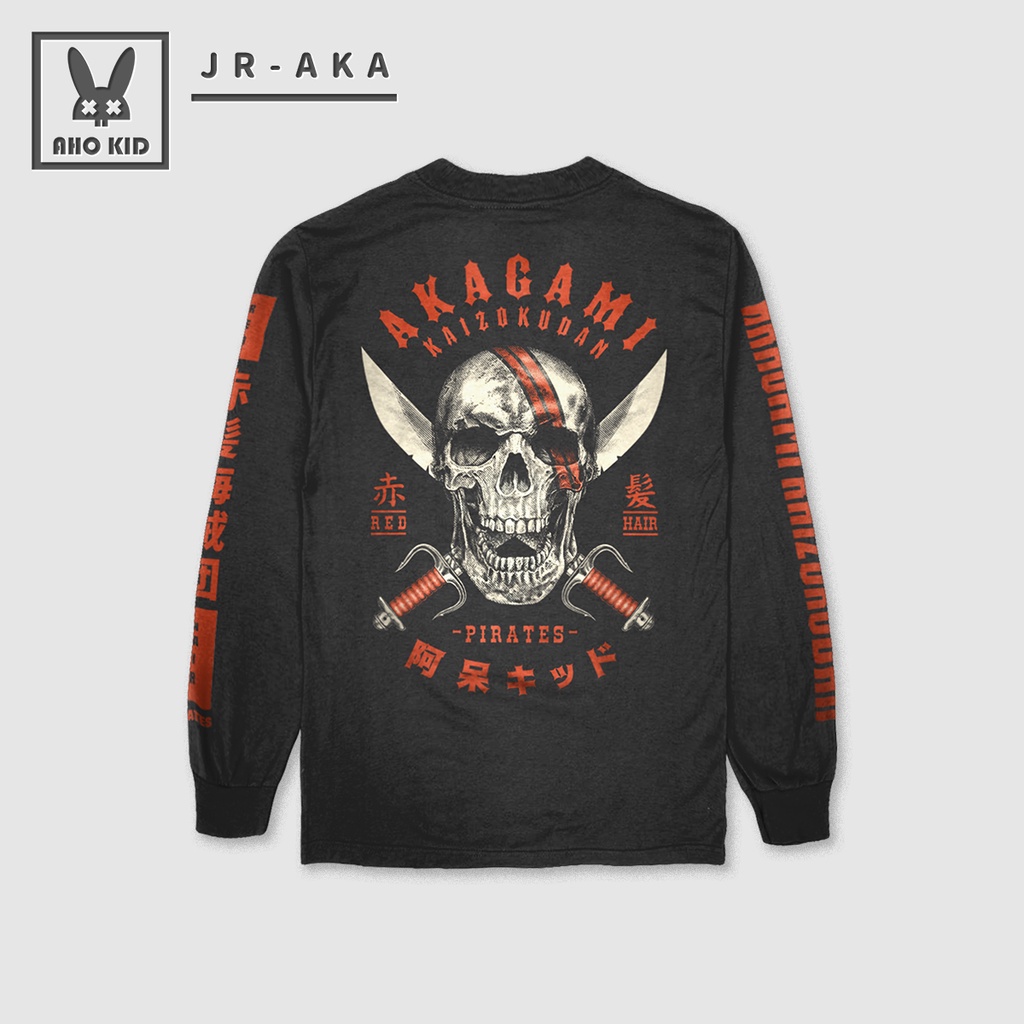 Aho Kid Original | Kaos Distro Anime One Piece - Jolly Roger Red Hair Pirates