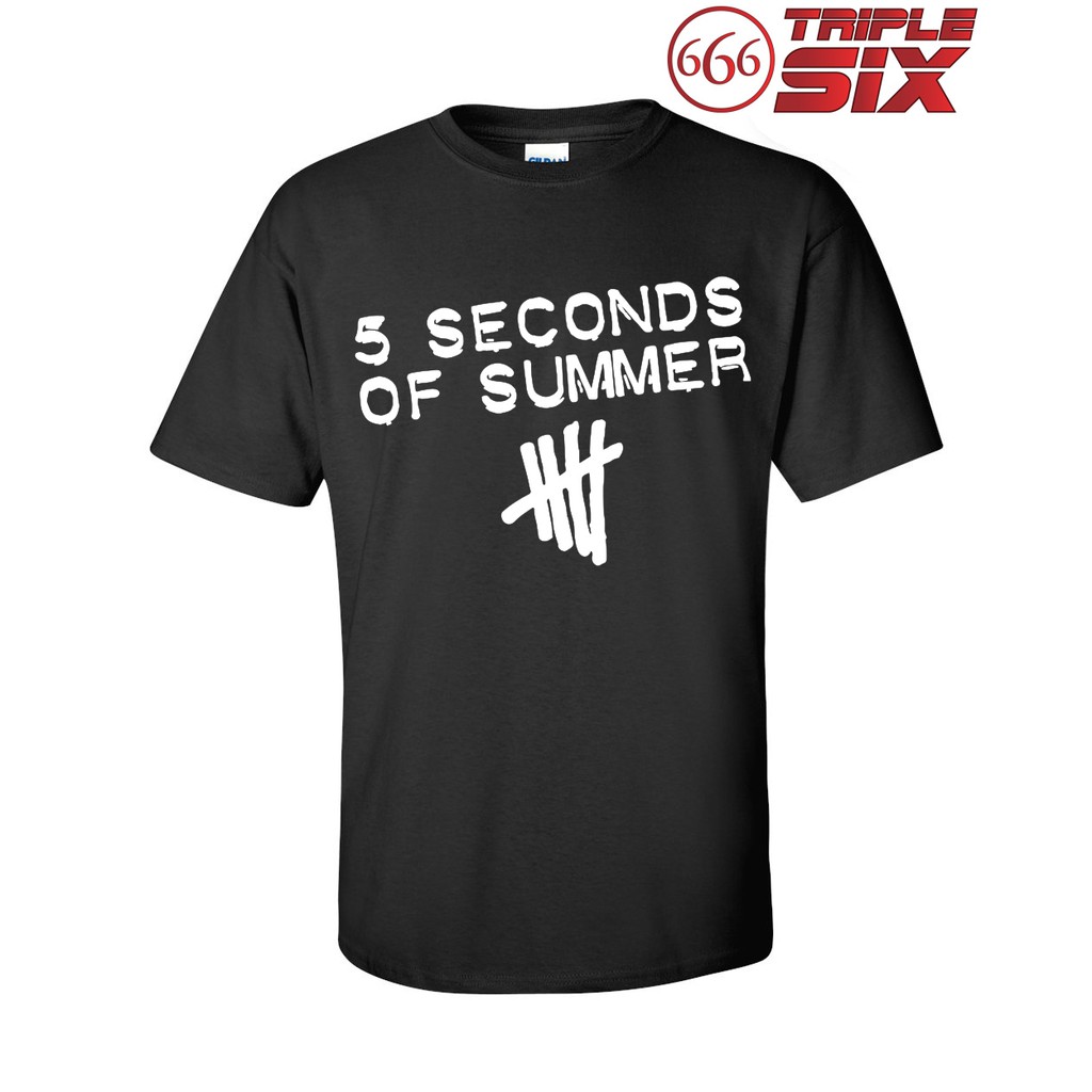 TRIPLESIX - Kaos / T-Shirt - 5 seconds of summer - BLACK