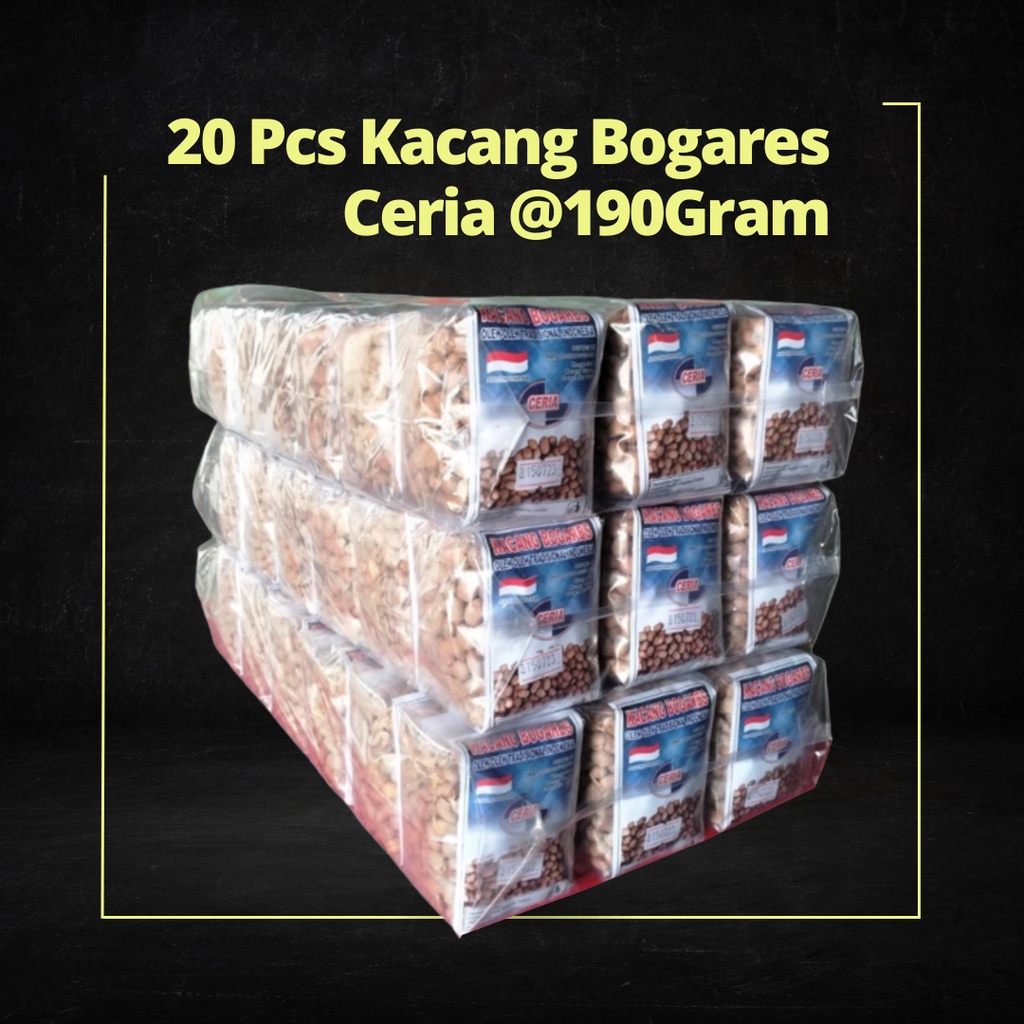 

Promo Cashback Rp. 20 ribu, Kacang Bogares Ceria 20 Pcs x 190 gram
