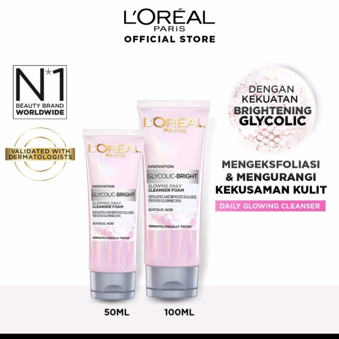 LOREAL / L'OREAL Paris Glycolic Bright Glowing Daily Cleanser Foam