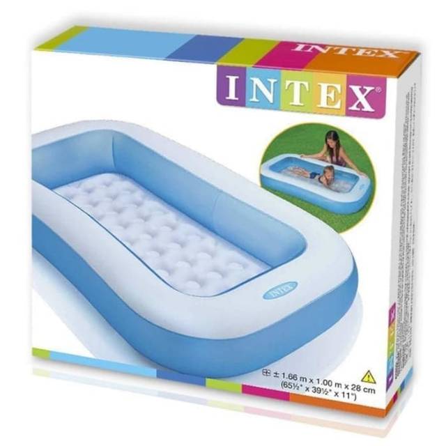 INTEX Kolam Renang Anak Murah - Bak Mandi Air Pompa Angin Bola Persegi