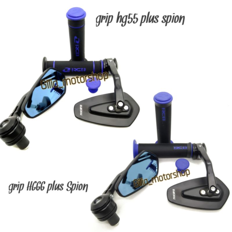 Handgrip RCB Warna HG55 &amp; HG66 plus spion Jalu Oval Diamond Kaca biru Protaper Universal (Paket )