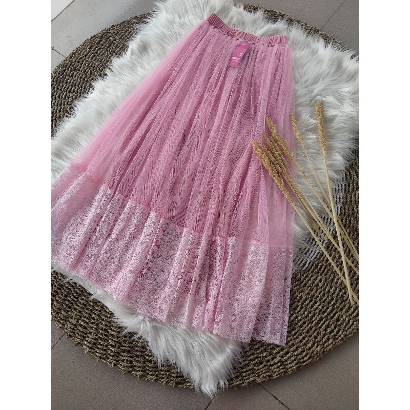 ROK TUTU RENDA ANAK/ROK TANGGUNG USIA 9-10 TAHUN//BROKAT//ROK TUTU//ROK BROKAT//BROKAT ANAK