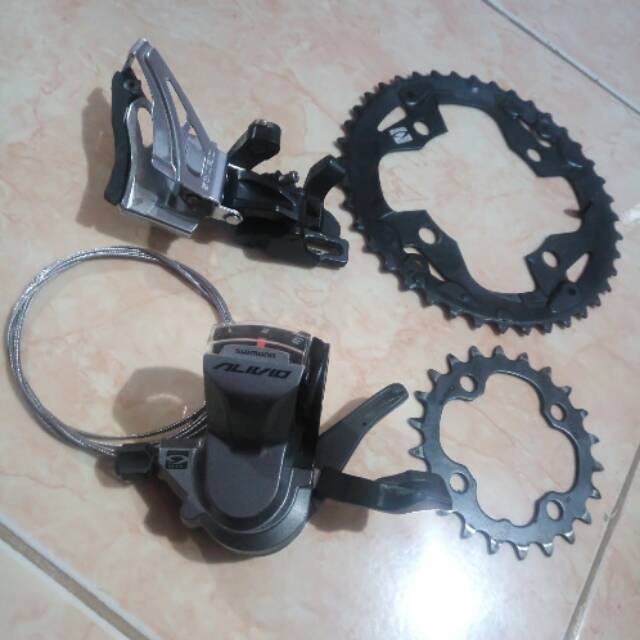 Mini Groupset grupset shifter speed fd deore chainring shimano 22 30 40 xt thrill stang fork rim hub