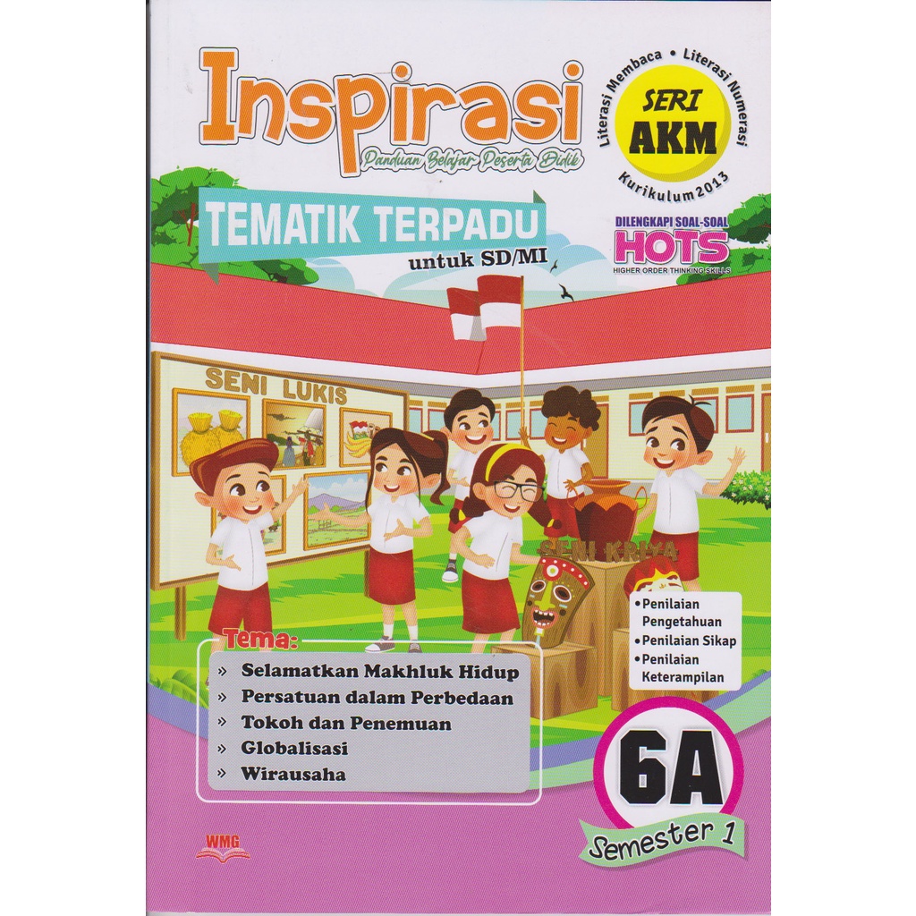 Inspirasi TEMATIK TERPADU UNTUK SD/MI KELAS 1,2,3,4,5, dan 6 Semester 1 dan 2 Dilengkapi soal-soal HOTS-KELAS 6 Semester 1