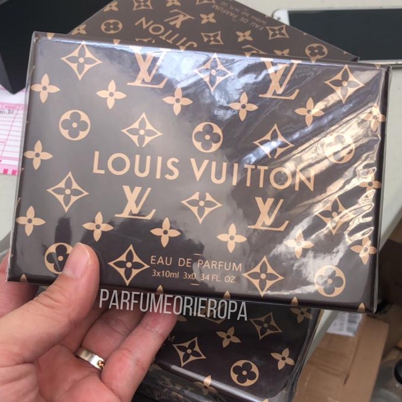 Parfum Unisex Give set LV 3pcs x 10ml FULL SIZE Complete box & Seal parfume tahan lama original miny