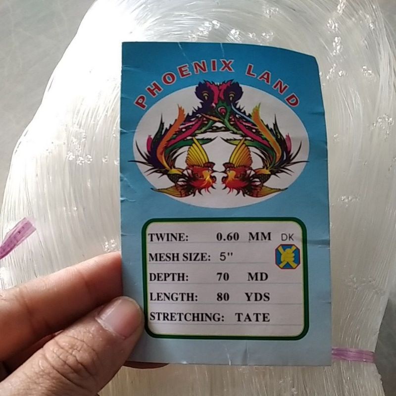 jaring ikan 0.60 5 inchi 70md/80yds tate jaring ikan senar jaring ikan besar jaring ikan tuna kakap