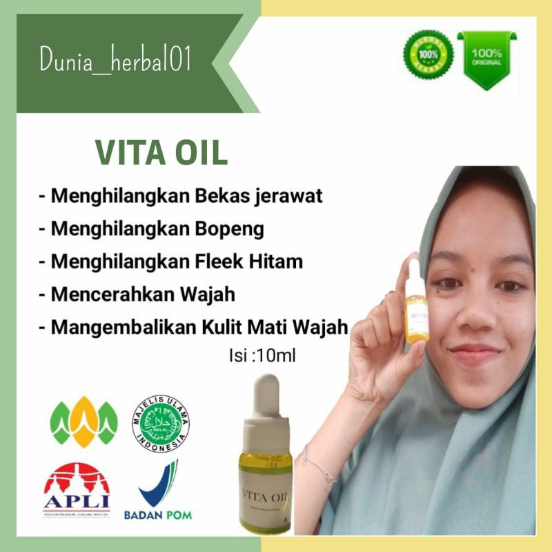 VITA OIL PENGHILANG BEKAS JERAWAT FLEK HITAM BOPENG KOMEDO GLOWING
