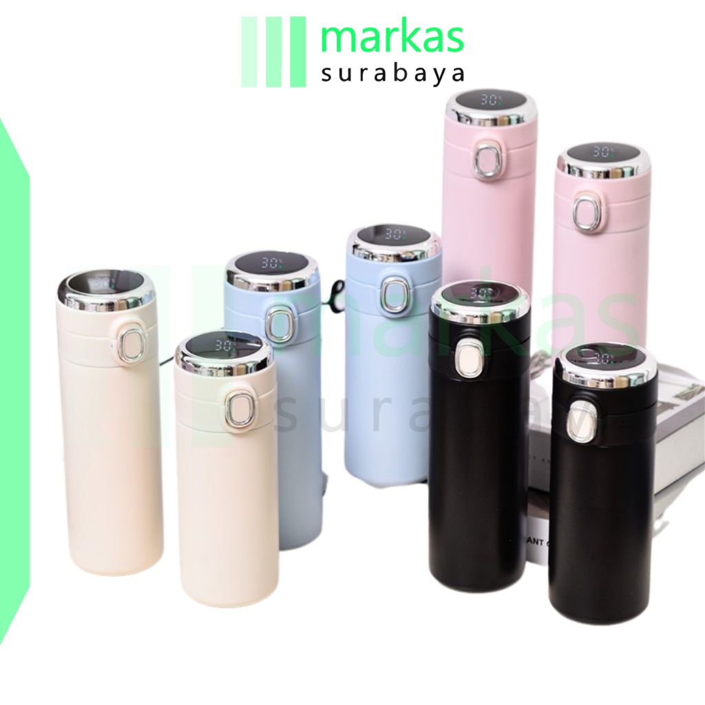 MARKAS BTL003 Botol Minum Tumblr Termos Stainless Steel Bottle Dengan Tampilan Suhu Tahan Panas Travel Size