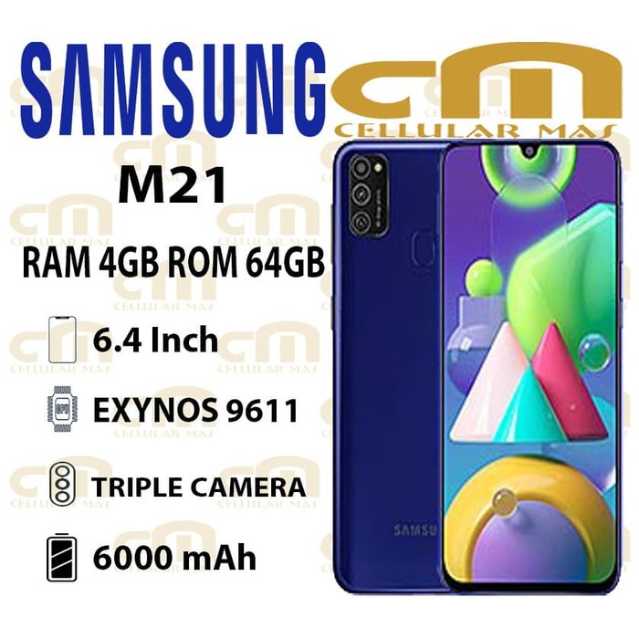 Samsung Galaxy M21 4 64 Ram 4gb Rom 64gb Garansi Resmi Sein Shopee Indonesia