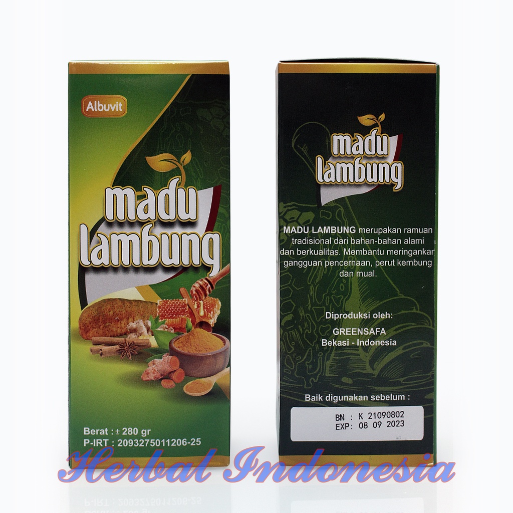 Madu Lambung ALBUVIT 280gr | Madu Lambung Herbal Maag Lambung Gerd | Gangguan Pencernaan