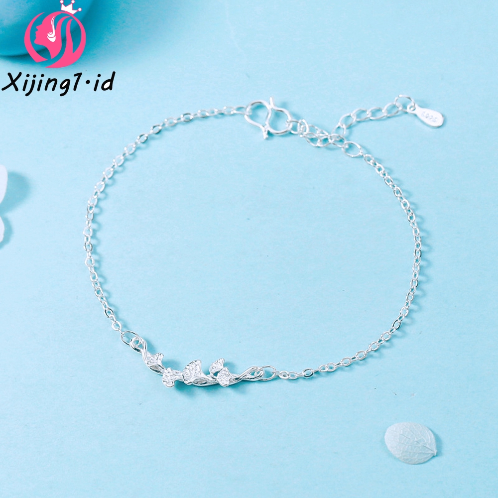 Gelang Daun Ginkgo Gaya Korea Sederhana Dan Modis Baru, Untuk Pacar Dan Sahabat-3