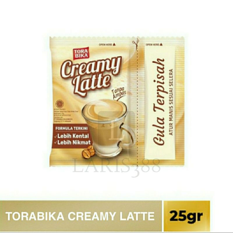 

Kopi Torabika Creamy Latte 25gr Renceng isi 10