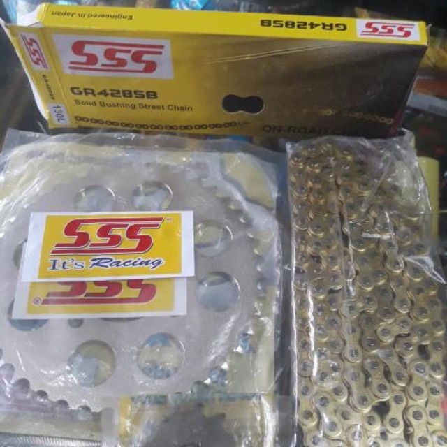Gear set full sss 428 supra x 125 karisma