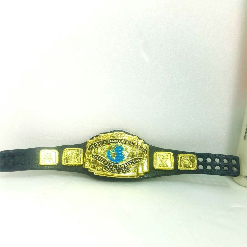 Mainan aksesoris diorama wwe belt intercontinental heavy weight wrestling championsabuk smackdown ww