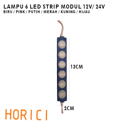 LAMPU LED MODUL 1PCS 6 MATA BESAR DC 12V / 24V VARIASI LAMPU MOBIL MOTOR MODULE