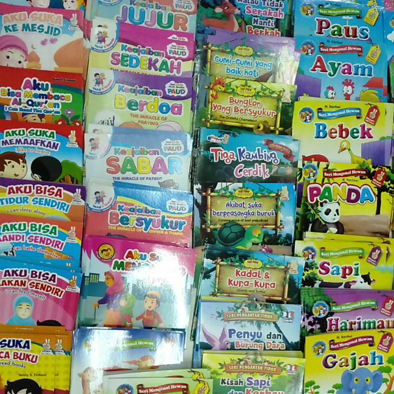 BUKU CERITA DONGENG KISAH NABI BUAH BINATANG HEWAN MURAH UNTUK ANAK BALITA PAUD TK SD BERGAMBAR