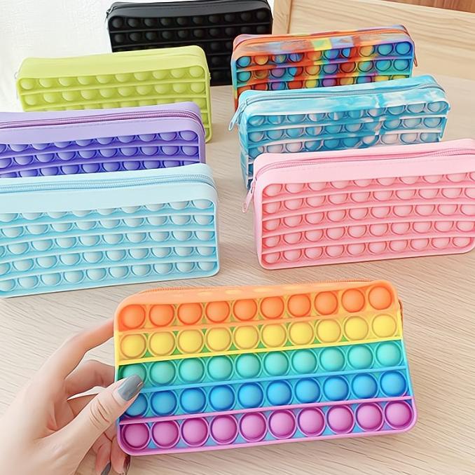 

CREATIVE NEW E POPET ITS PENCIL CASE RECTANGULAR PRESS BUBBLE DECOMPRE DFDS524545