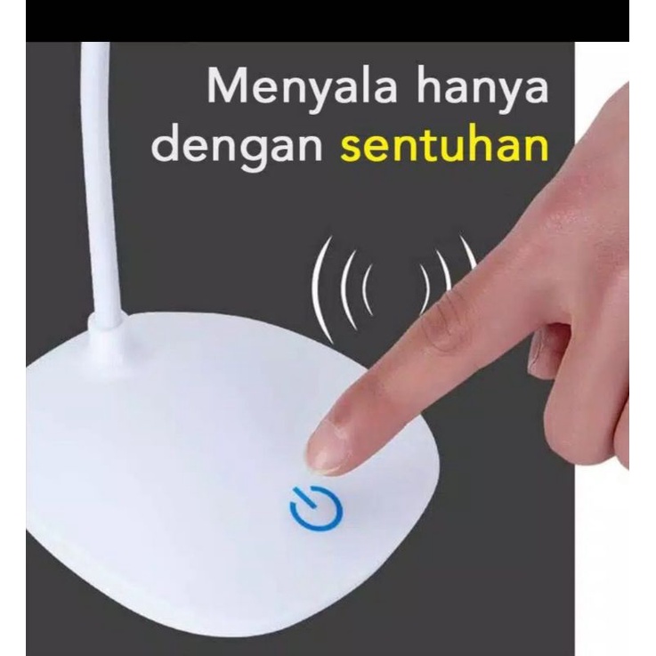 Lampu Belajar Meja Duduk Rechargeable Touch button Portable Charge Usb LED lamp V-002 Anak