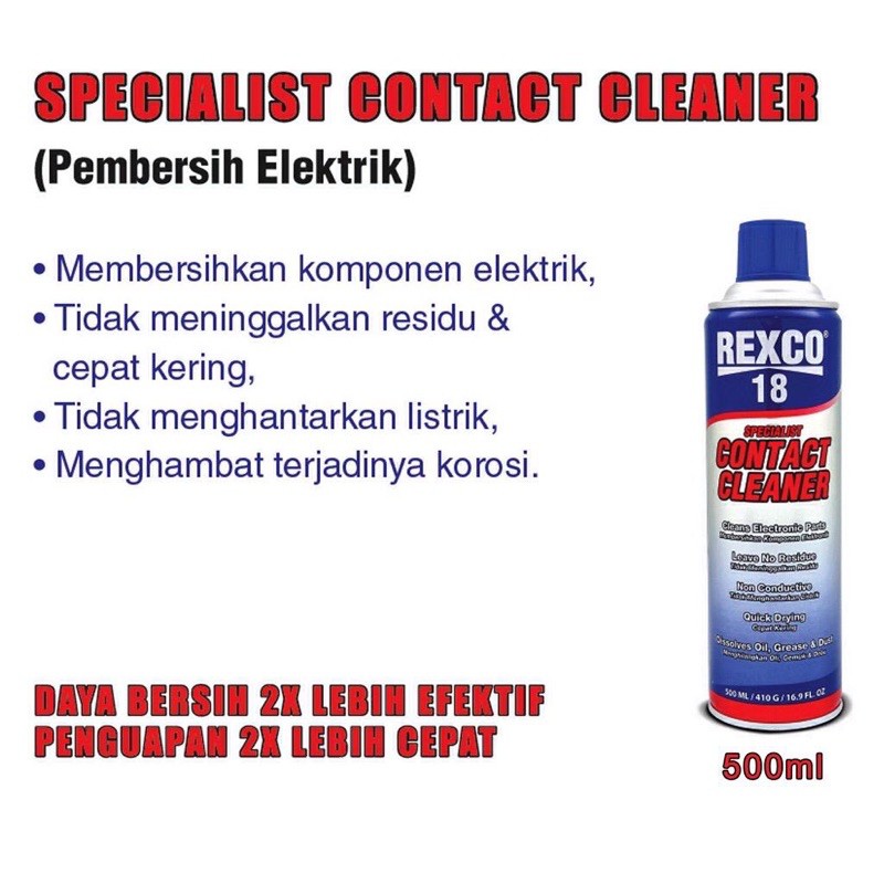 CONTACT CLEANER/PEMBERSIH KOMPONEN ELEKTRONIK REXCO 18  500ml