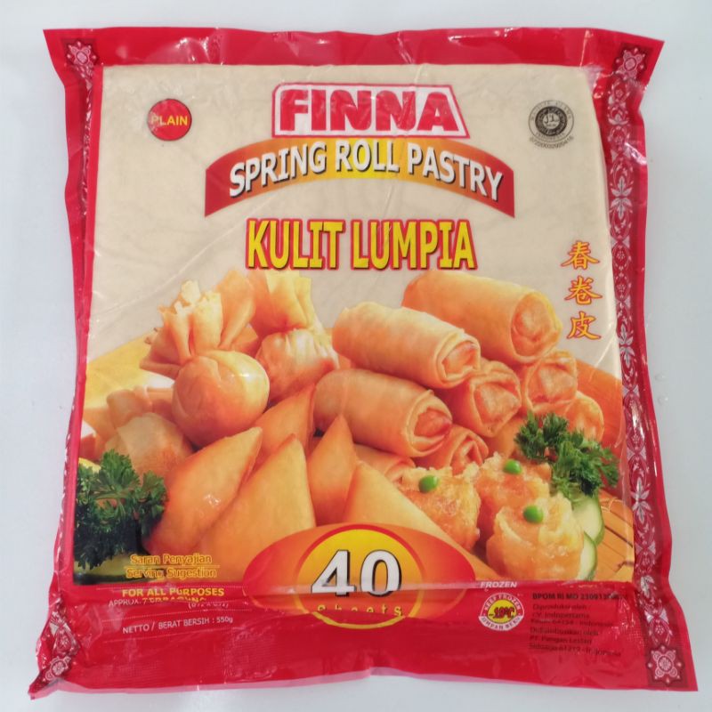 

Kulit Lumpia Finna 21,5 cmx 21,5 cm ,40 lembar 550 gram