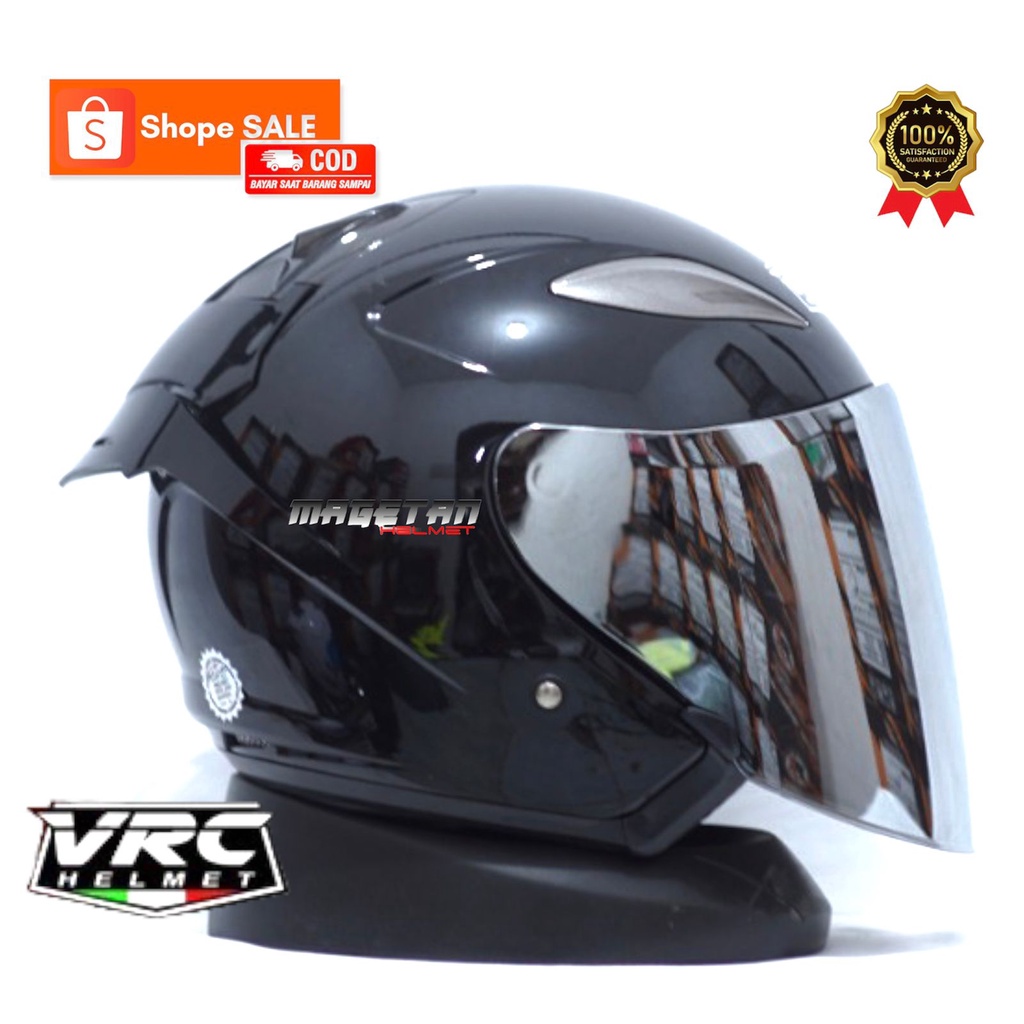 HELM VRC CENTRO SOLID/POLOS (paket ganteng spoiler)-1