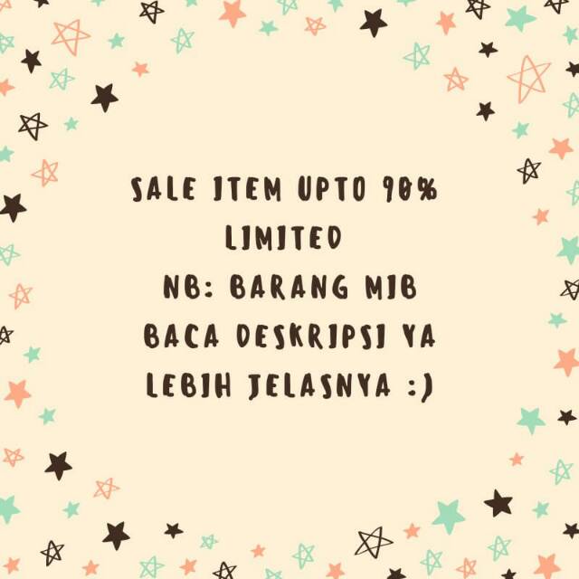 ITEM DISKON UPTO 90% ( ADA MINUS )